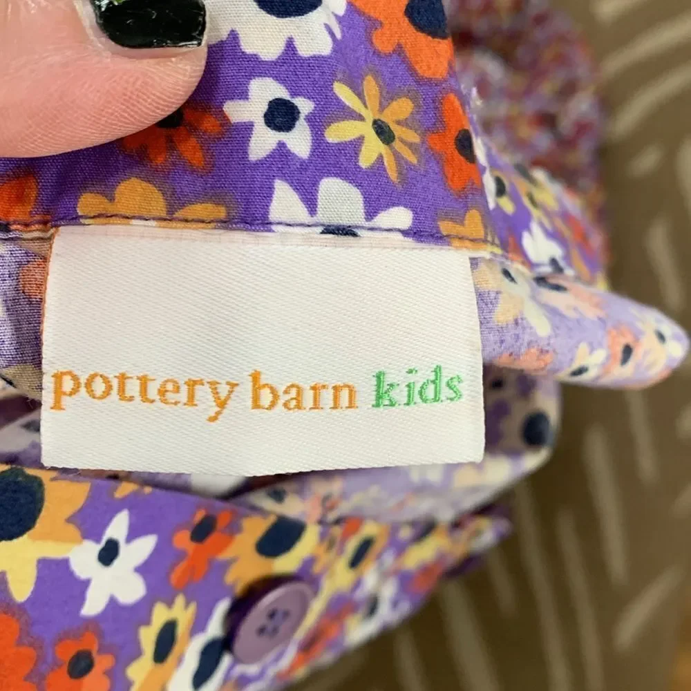 Pottery Barn Kids/Teen Little Miss Floral Percale 100% Cotton Twin Duvet Cover‎